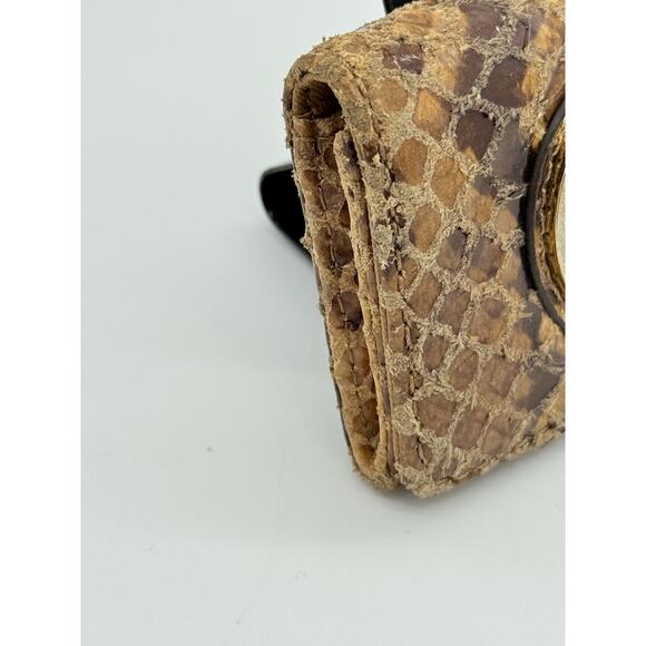 RETAIL $150 MICHAEL KORS Exotic Python Compact Card holder*Authenticated* - Picture 5 of 9